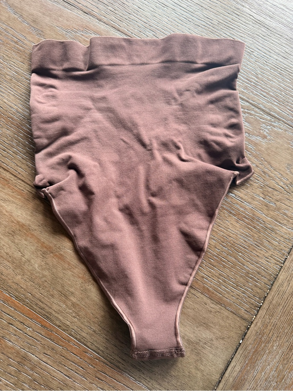 SKIMS High-Waist Seamless Shaping Thong in Brown